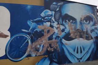Ktoś zniszczył mural Tomasza Golloba w Bydgoszczy