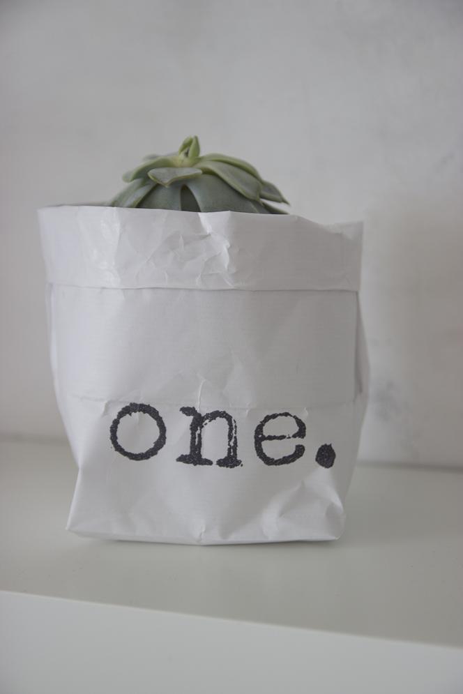 DIY: papierowa torba osłonka na doniczkę
