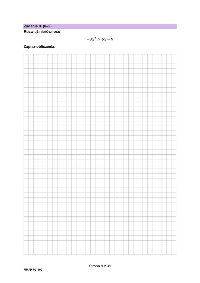 Matura poprawkowa  MATEMATYKA 2025- FORMUŁA 2023