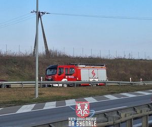 21.03.2025 - wypadek na autostradzie A4 pod Wrocławiem