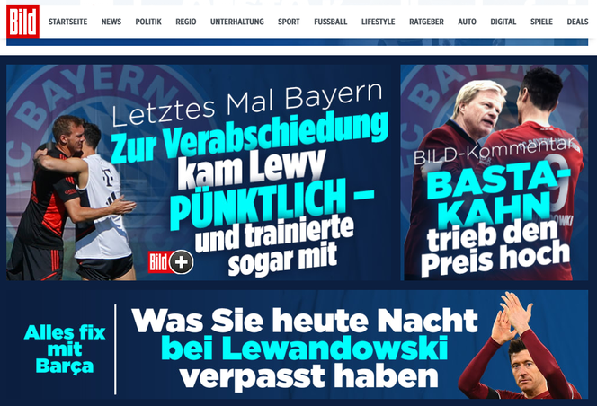 Tak media zareagowały na transfer Lewandowskiego