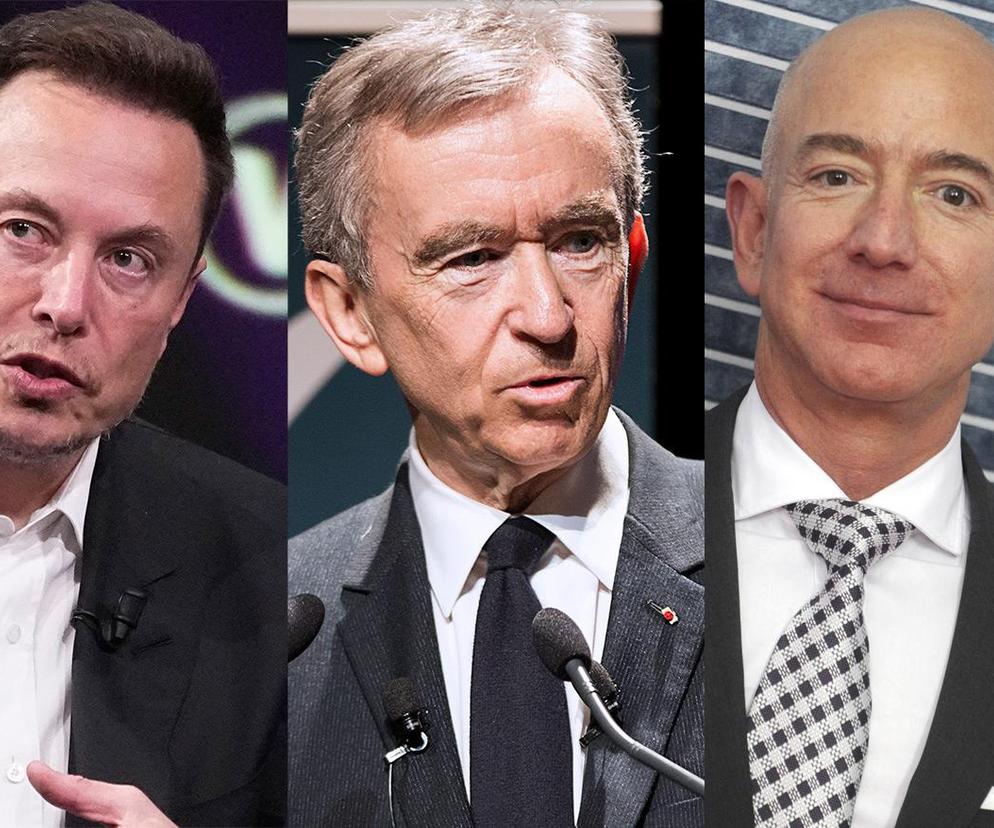 Elon Musk, Bernard Arnault, Jeff Bezos