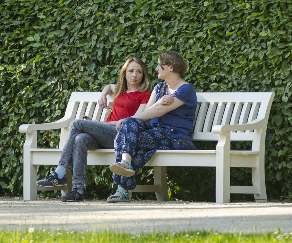 Agnieszka Dziemianowicz-Bąk na lodach z koleżanką