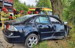 Śmiertelny wypadek pod Skierniewicami. 68-latek uderzył w drzewo [ZDJĘCIA].