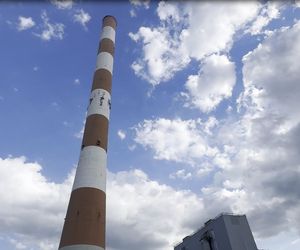 Komin ciepłowni w Kawęczynie