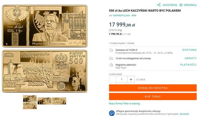 Moneta Lech Kaczyński