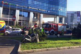 Wypadek motocyklisty przy Galerii Rzeszów