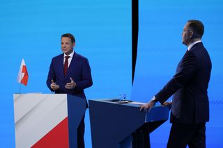 Nawrocki spytał Trzaskowskiego o eksmisję rodziny w stolicy. Spotkał się z ciętą ripostą