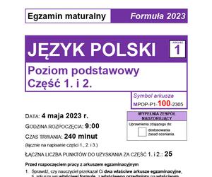 Matura 2023 - arkusz nowej formuły 2023: zadania, tematy (TEST)