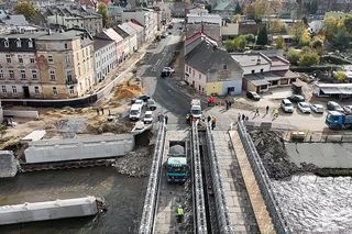 Otwarcie mostu tymczasowego w Głuchołazach
