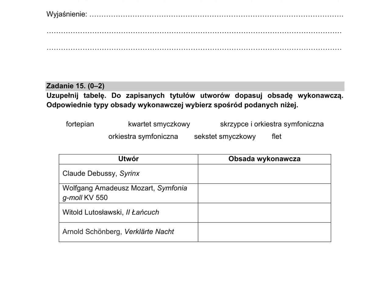 Matura 2021: Historia Muzyki. Pytania, Arkusz CKE, Zadania [poziom ...