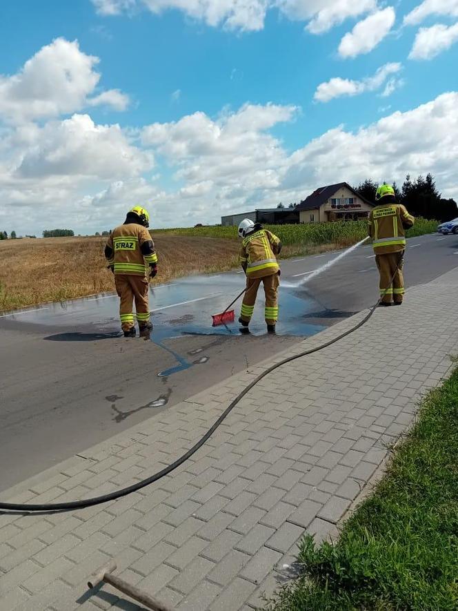 Wypadek w Adamowie. Ranną zabrał śmigłowiec LPR