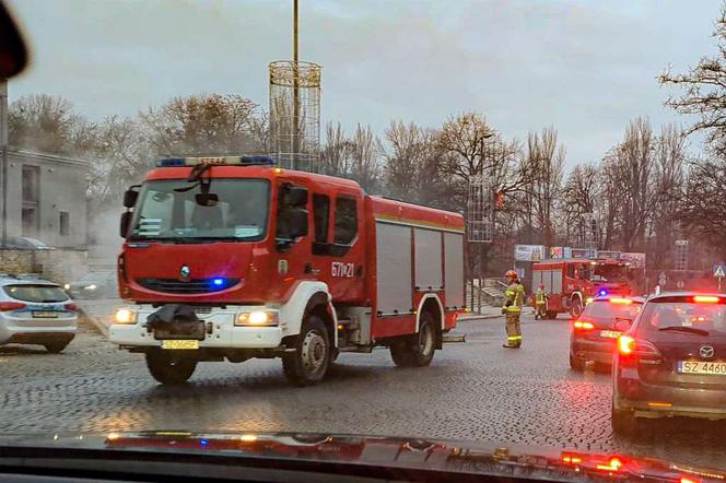 Pożar auta w centrum Zabrza
