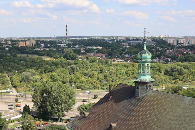 Panorama Lublina z najwyższego punktu widokowego w mieście - Wieży Trynitarskiej
