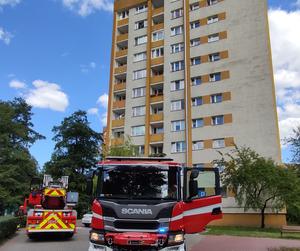 Cztery wozy strażackie na ul. Chrobrego w Toruniu. Wszystko przez przypaloną potrawę [ZDJĘCIA]