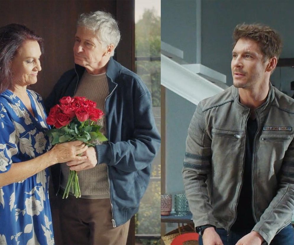 M jak miłość, odcinek 1847: Erwin (Andrzej Dopierała), Aleksandra (Małgorzata Pieczyńska), Marcin (Mikołaj Roznerski) 