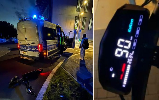 Szaleńczy rajd hulajnogą w Koszalinie. 15-latek gnał 90 km/h, uciekając przed policją!