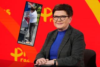 Beata Szydło złota rączka. Przyjechała i naprawiła! T-shirt, jeansy i adidasy - nowa stylówa byłej premier