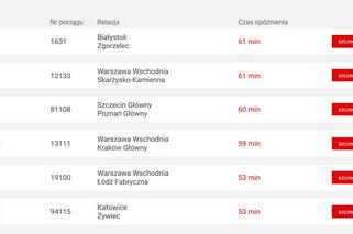 Nawet 580 minut opóźnienia! Pociągi totalnie sparaliżowane przez atak zimy