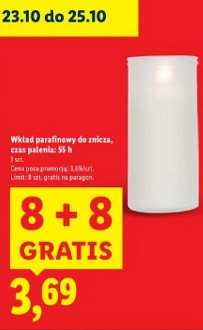 Promocja na znicze w Lidlu