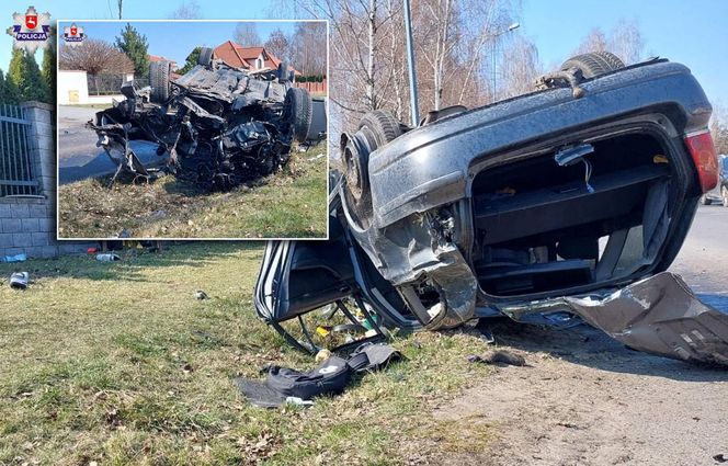 Tragiczny wypadek w Chełmie. Dwóch 18-latków nie żyje. Znicze na miejscu tragedii