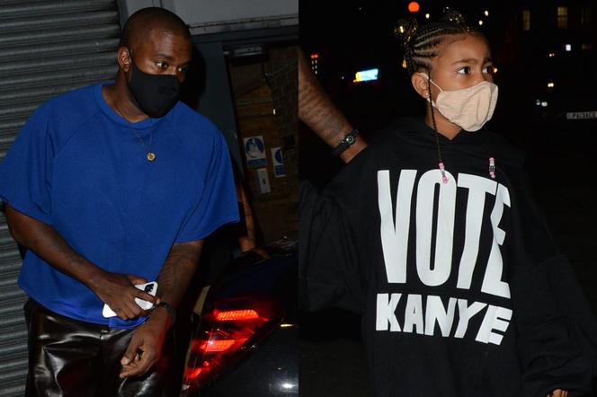 Kanye West i North West w bluzie wyborczej taty