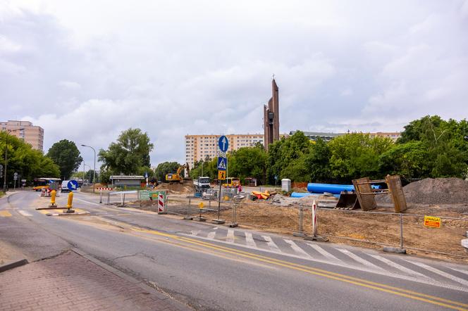 Budowa tramwaju na Stegny w Warszawie