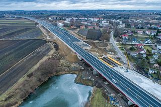 Tak powstaje węzeł Mistrzejowice w Krakowie, brakująca część S7