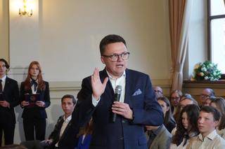 Marszałek Szymon Hołownia przeprowadził lekcję obywatelską w V LO w Krakowie