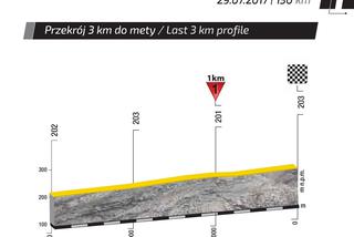 Tour de Pologne: Mapa ostatnich 3 kilometrów 1. etapu