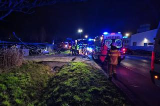 Audi dachowało i wpadło w komis samochodowy. Kto siedział za kierownicą?