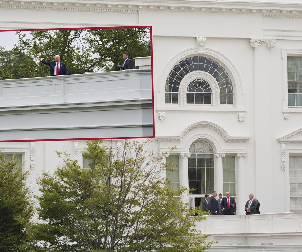 Trump wszedł na dach Białego Domu! Mówił o broni nuklearnej