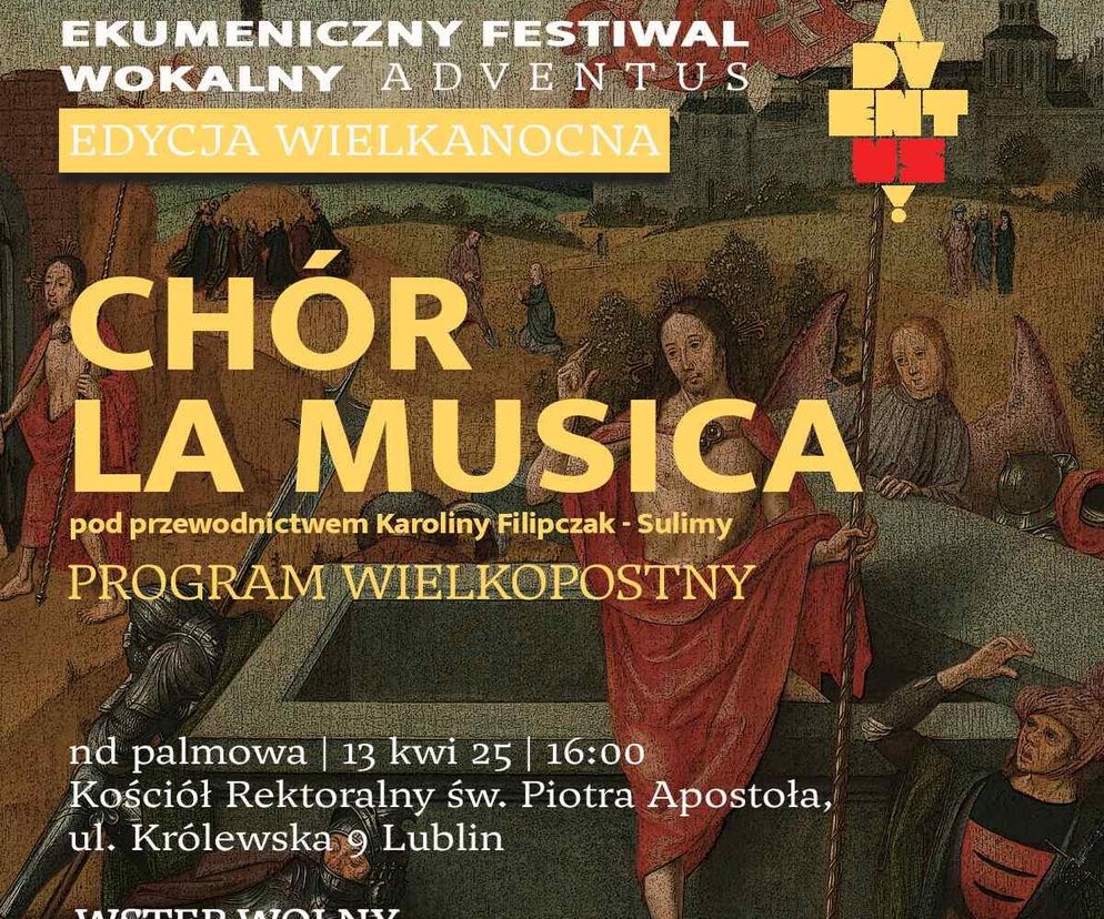 Ekumeniczny Festiwal Wokalny Adventus w Lublinie - plakat koncertu