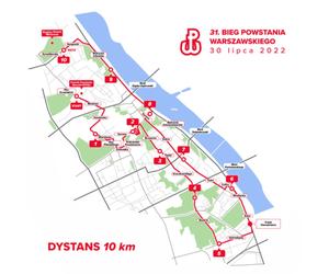 31. Bieg Powstania Warszawskiego - TRASA 10 KM