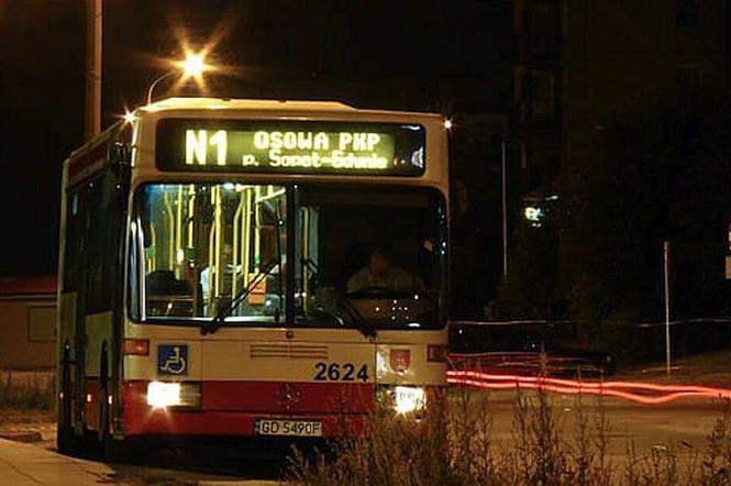 Gdańsk autobus linia nocna N1