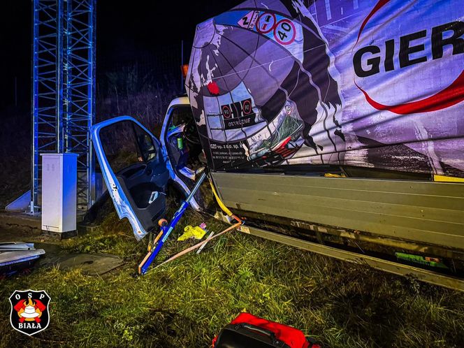 Wypadek na autostradzie A1 w Szarlejce