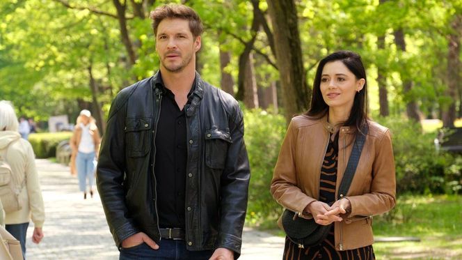 M jak miłość odc. 1884. Marcin (Mikołaj Roznerski), Iza (Adriana Kalska)