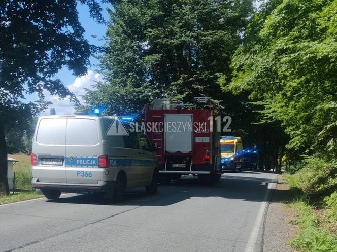 Wypadek motocyklisty na BMW w Puńcowie