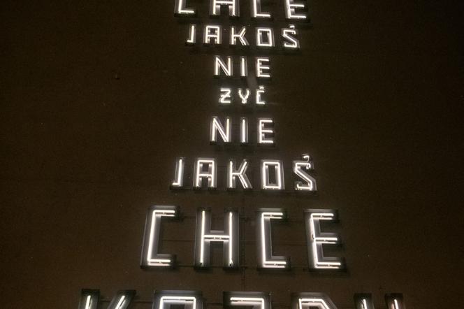 „Każdy chce jakoś nie żyć”. Nowy artystyczny neon w Łodzi