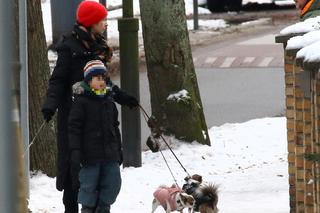 Marta Kaczyńska zabrała synka na sanki