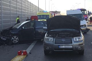 Groźny wypadek na wjeździe do Warszawy na S2