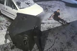 Demolował samochód bez opamiętania. Policja opublikowała szokujące nagranie