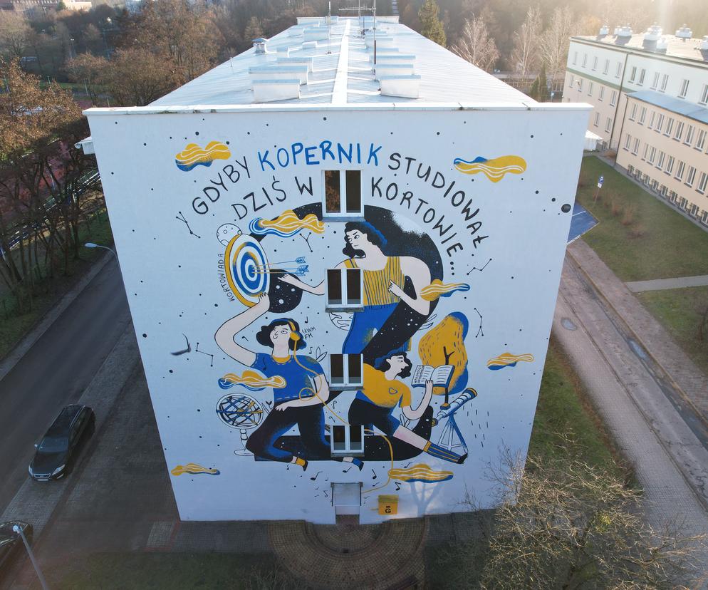 Kortowski mural upamiętniający Mikołaja Kopernika