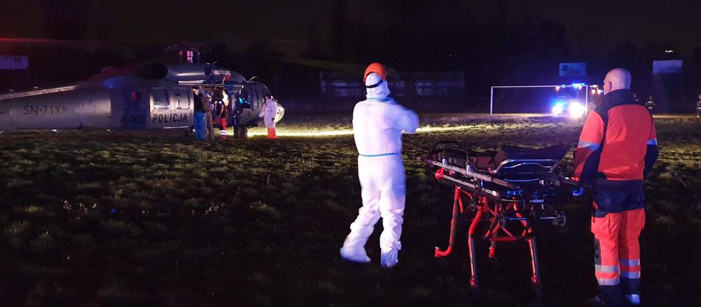 Policyjny śmigłowiec Black Hawk pomógł w ratowaniu życia pielęgniarki