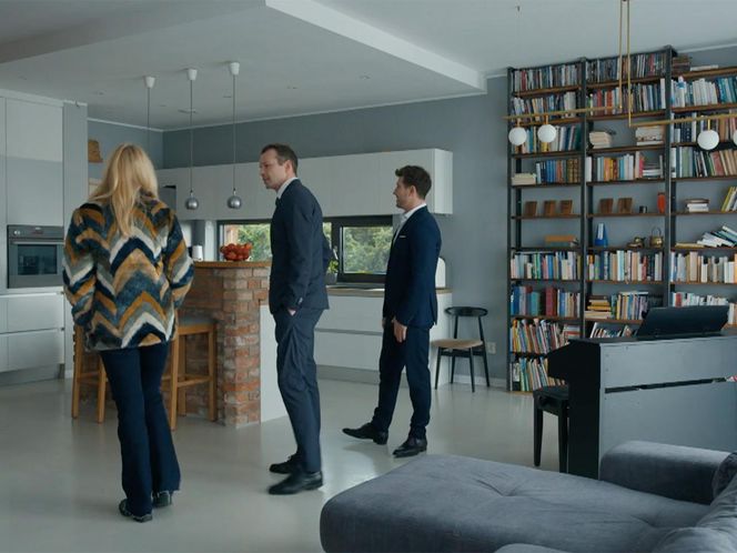 Barwy szczęścia, odcinek 3154: Justin (Jasper Sołtysiewicz), Karolina (Marta Dąbrowska), Bruno (Lesław Żurek) 