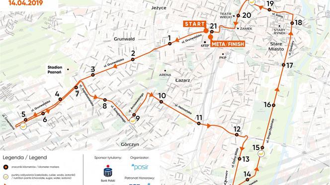 Mapa 12. PKO Poznań Półmaratonu