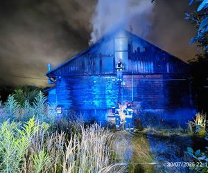 Pożar budynku na os. Bugaj w Starachowicach