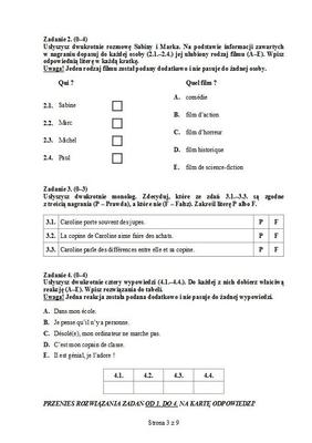 Egzamin gimnazjalny z języka francuskiego poziom podstawowy - zobacz arkusze, pytania i odpowiedzi.