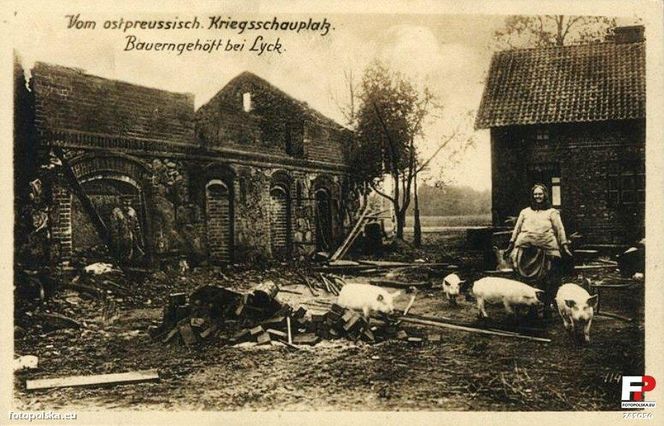 Ełk na zdjęciach z I wojny światowej. Miasto było całkowicie zniszczone