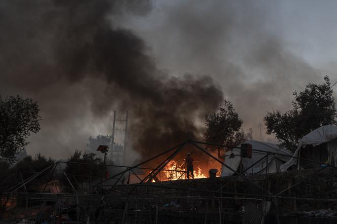  Pożar obozu dla uchodźców Moira 